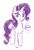 Size: 350x513 | Tagged: safe, artist:kewpa, rarity, pony, g4, monochrome, mug, sketch, solo