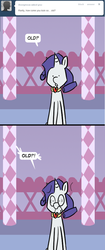 Size: 459x1095 | Tagged: safe, artist:inkypaws-productions, rarity, pony, g4, ask, askspikeandrarity, carousel boutique, older, solo, tumblr