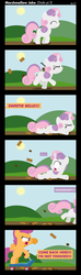 Size: 1640x5560 | Tagged: safe, artist:dtcx97, scootaloo, sweetie belle, pegasus, pony, unicorn, g4, blank flank, chocolate, colt, comic, eyes closed, foal, graham cracker, hooves, horn, lineless, lying down, male, open mouth, pun, running, s'mores, scooter, spread wings, standing, sweetie belle is a marshmallow too, wings