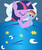 Size: 437x521 | Tagged: safe, artist:sonic-chaos, rainbow dash, twilight sparkle, g4, bed, female, lesbian, plushie, ship:twidash, shipping, sleeping