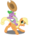 Size: 3613x4438 | Tagged: safe, artist:qtmarx, applejack, spike, dragon, earth pony, pony, g4, applejack's hat, cowboy hat, cute, dragons riding ponies, duo, duo male and female, female, hat, jackabetes, male, riding, riding a pony, ship:applespike, shipping, simple background, spikabetes, spike riding applejack, straight, transparent background