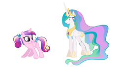 Size: 919x501 | Tagged: safe, princess cadance, princess celestia, alicorn, pony, princess molestia, g4, female, imminent incest, imminent rape, imminent sex, implied celestiance, mare, teenager, this will end in rape, young, younger