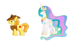 Size: 919x534 | Tagged: safe, braeburn, princess celestia, princess molestia, g4