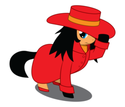 Size: 2100x1800 | Tagged: safe, artist:darkqiviut, carmen sandiego, ponified, simple background, solo, transparent background