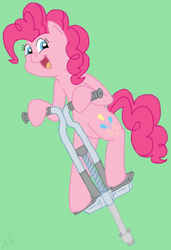 Size: 381x557 | Tagged: safe, artist:hamflo, pinkie pie, g4, pogo stick