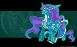 Size: 900x546 | Tagged: safe, artist:renepolumorfous, pony, suicune, abstract background, legendary pokémon, pokémon, ponified, ponymon, solo