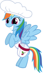 Size: 4707x8000 | Tagged: safe, artist:crusierpl, rainbow dash, g4, the last roundup, absurd resolution, chef, chef's hat, cute, dashabetes, flying, grin, happy, hat, simple background, smiling, squee, transparent background, vector