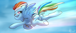 Size: 2263x1000 | Tagged: safe, artist:atryl, rainbow dash, pegasus, pony, g4, butt, dock, female, looking at you, mare, plot, solo, whistle