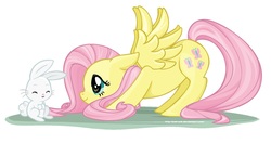 Size: 1856x986 | Tagged: safe, artist:yak-sok, angel bunny, fluttershy, g4