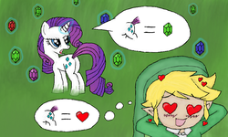 Size: 854x512 | Tagged: safe, artist:pallefj, rarity, g4, crossover, the legend of zelda