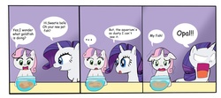Size: 4750x2100 | Tagged: safe, artist:helsaabi, rarity, sweetie belle, g4, fishbowl
