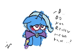 Size: 720x480 | Tagged: safe, artist:spongesquirrel44, trixie, pony, unicorn, g4, blushing, female, mare, solo