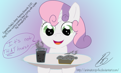 Size: 1500x900 | Tagged: safe, artist:animatorcp4e, sweetie belle, g4, muffin