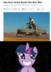 Size: 694x973 | Tagged: safe, twilight sparkle, g4, hover vehicle, star wars