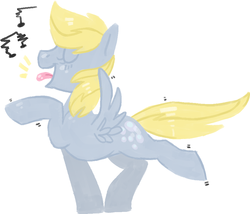 Size: 937x802 | Tagged: artist needed, safe, derpy hooves, pegasus, pony, g4, female, mare, simple background, singing