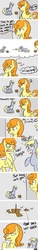 Size: 813x5302 | Tagged: safe, artist:coin-trip39, carrot top, derpy hooves, golden harvest, pegasus, pony, g4, cardboard cutout, comic, female, mare, muffin