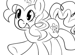 Size: 1280x940 | Tagged: safe, artist:sweethd, pinkie pie, g4, monochrome