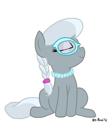 Size: 600x675 | Tagged: safe, artist:aa, silver spoon, earth pony, pony, g4, female, glasses, simple background, solo, white background