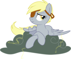 Size: 7000x5863 | Tagged: safe, artist:lightningtumble, derpy hooves, pegasus, pony, g4, absurd resolution, cloud, epic derpy, eyepatch, female, mare, simple background, transparent background, vector