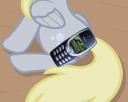 Size: 937x748 | Tagged: safe, edit, edited screencap, screencap, derpy hooves, pegasus, pony, g4, the last roundup, cellphone, female, mare, nokia