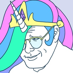 Size: 890x890 | Tagged: safe, princess celestia, g4, george costanza, glasses, ishygddt, ponified, reaction, seinfeld, shiggy diggy