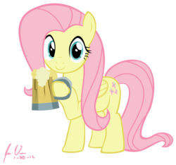 Size: 2778x2605 | Tagged: safe, artist:epic-panda17, fluttershy, pegasus, pony, g4, the super speedy cider squeezy 6000, cider, female, high res, simple background, solo, transparent background, vector