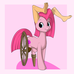 Size: 1280x1280 | Tagged: dead source, safe, artist:kloudmutt, oc, oc only, jellyfish, amputee, legs, missing limb, not pinkamena, not salmon, peg leg, prosthetic leg, prosthetic limb, prosthetics, wat, what has science done, wheel