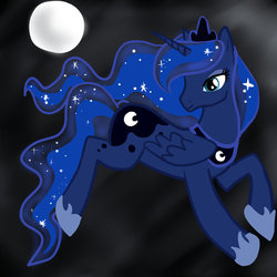 Size: 900x900 | Tagged: safe, artist:alfaxo, princess luna, pony, g4, female, moon, solo