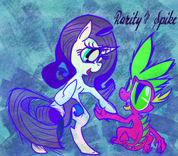 Size: 700x613 | Tagged: safe, artist:yellowgear, rarity, spike, g4, female, interspecies, male, ship:sparity, shipping, straight