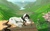 Size: 3840x2400 | Tagged: safe, artist:fruitbloodmilkshake, oc, oc only, earth pony, pony, g4, butt, cherry blossoms, cottagecore, featured image, female, flower, flower blossom, high res, japan, japanese, mare, mountain, nation ponies, one eye closed, outdoors, plot, relaxing, resting, scenery, solo, stone lantern, tea, terrace, translated in the comments, wind chime