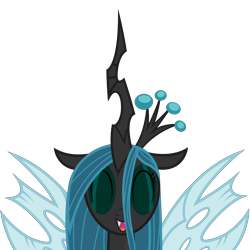 Size: 4500x4500 | Tagged: safe, artist:dharthez, queen chrysalis, changeling, changeling queen, g4, absurd resolution, crown, eyes closed, female, jewelry, regalia, simple background, solo, transparent background, vector