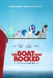 Size: 873x1280 | Tagged: safe, artist:staticwave12, edit, dj pon-3, lyra heartstrings, octavia melody, sweetie belle, vinyl scratch, earth pony, pony, unicorn, g4, movie poster, pirate radio, poster, the boat that rocked