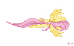 Size: 1680x1050 | Tagged: safe, artist:mysticalpha, fluttershy, g4, flying, wallpaper