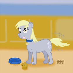 Size: 947x940 | Tagged: safe, artist:phallen1, derpy hooves, dog, g4, dogified, species swap