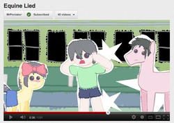 Size: 670x475 | Tagged: safe, oc, elfen lied, kanae, kouta, ponified, youtube