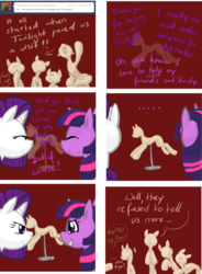 Size: 1909x2591 | Tagged: safe, rarity, twilight sparkle, ask rarity's manikins, g4, ask, mannequin