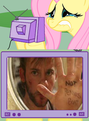 Size: 563x771 | Tagged: safe, fluttershy, pony, g4, charlie pace, exploitable meme, fluttercry, lost, meme, tv meme