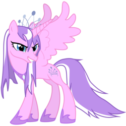 Size: 2800x2800 | Tagged: safe, artist:zoarvek, diamond tiara, alicorn, pony, g4, female, high res, simple background, solo, tiaracorn, transparent background, vector, xk-class end-of-the-world scenario