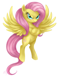 Size: 560x736 | Tagged: safe, artist:mn27, fluttershy, pony, g4, female, flutterbitch, new fluttershy, solo