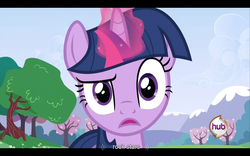 Size: 960x600 | Tagged: safe, screencap, twilight sparkle, a canterlot wedding, g4, letterboxing, youtube caption
