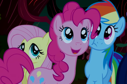 Size: 960x640 | Tagged: safe, screencap, fluttershy, pinkie pie, rainbow dash, g4