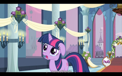 Size: 960x600 | Tagged: safe, screencap, twilight sparkle, a canterlot wedding, g4, letterboxing, youtube caption