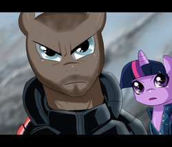 Size: 2100x1800 | Tagged: safe, artist:ninja-8004, twilight sparkle, g4, ashley williams, commander shepard, mass effect, ponified