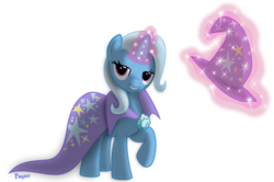 Size: 5840x3873 | Tagged: safe, artist:psyxofthoros, trixie, pony, unicorn, g4, absurd resolution, female, horn, lip bite, magic, mare, psyxofthoros, simple background, solo, sultry, telekinesis, transparent background