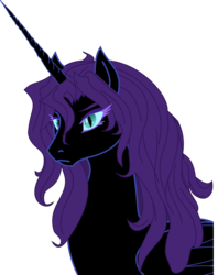 Size: 4084x5161 | Tagged: safe, artist:bugsydor, artist:leovictor, oc, oc only, oc:nyx, alicorn, pony, fanfic:past sins, absurd resolution, alicorn oc, colored eyelashes, eyelashes, female, frown, horn, mare, messy mane, older nyx, serious face, simple background, slit pupils, solo, transparent background, vector, wings