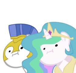 Size: 908x869 | Tagged: safe, artist:haloreplicas, princess celestia, g4, royal guard, simple background, transparent background, vector, wut face