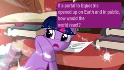 Size: 1000x563 | Tagged: safe, artist:zaedrin, edit, edited screencap, screencap, twilight sparkle, g4, caption, portal