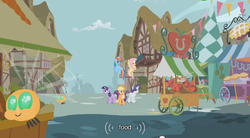 Size: 640x354 | Tagged: safe, screencap, applejack, fluttershy, rainbow dash, rarity, twilight sparkle, parasprite, g4, youtube caption