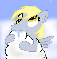 Size: 1400x1450 | Tagged: safe, artist:wonder-waffle, derpy hooves, pegasus, pony, g4, cloud, cloudy, female, mare, solo