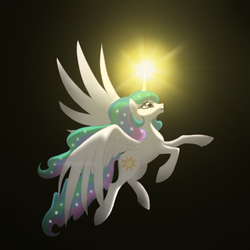 Size: 900x900 | Tagged: safe, artist:sayabloodstone, princess celestia, pony, g4, female, magic, solo